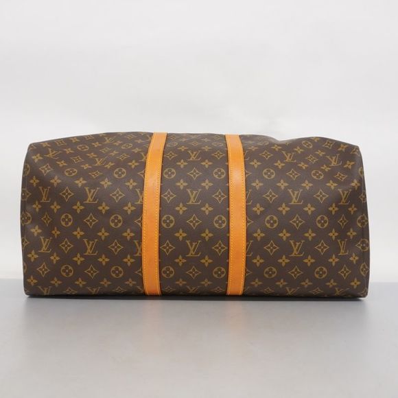 Louis Vuitton Boston Bag Monogram Keepall 55 M41424 Brown Men Women Unisex - Picture 3 of 10